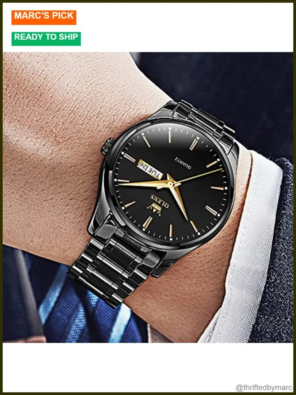 Analog Quartz Business Dress Watch Day Date Stainless Steel Classic Luminous